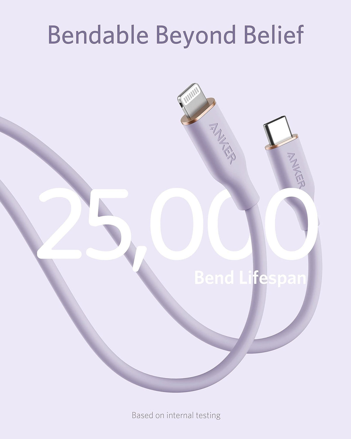 Anker <b>641</b> USB-C to Lightning Cable (Flow, Silicone) - The Coin Has A Say