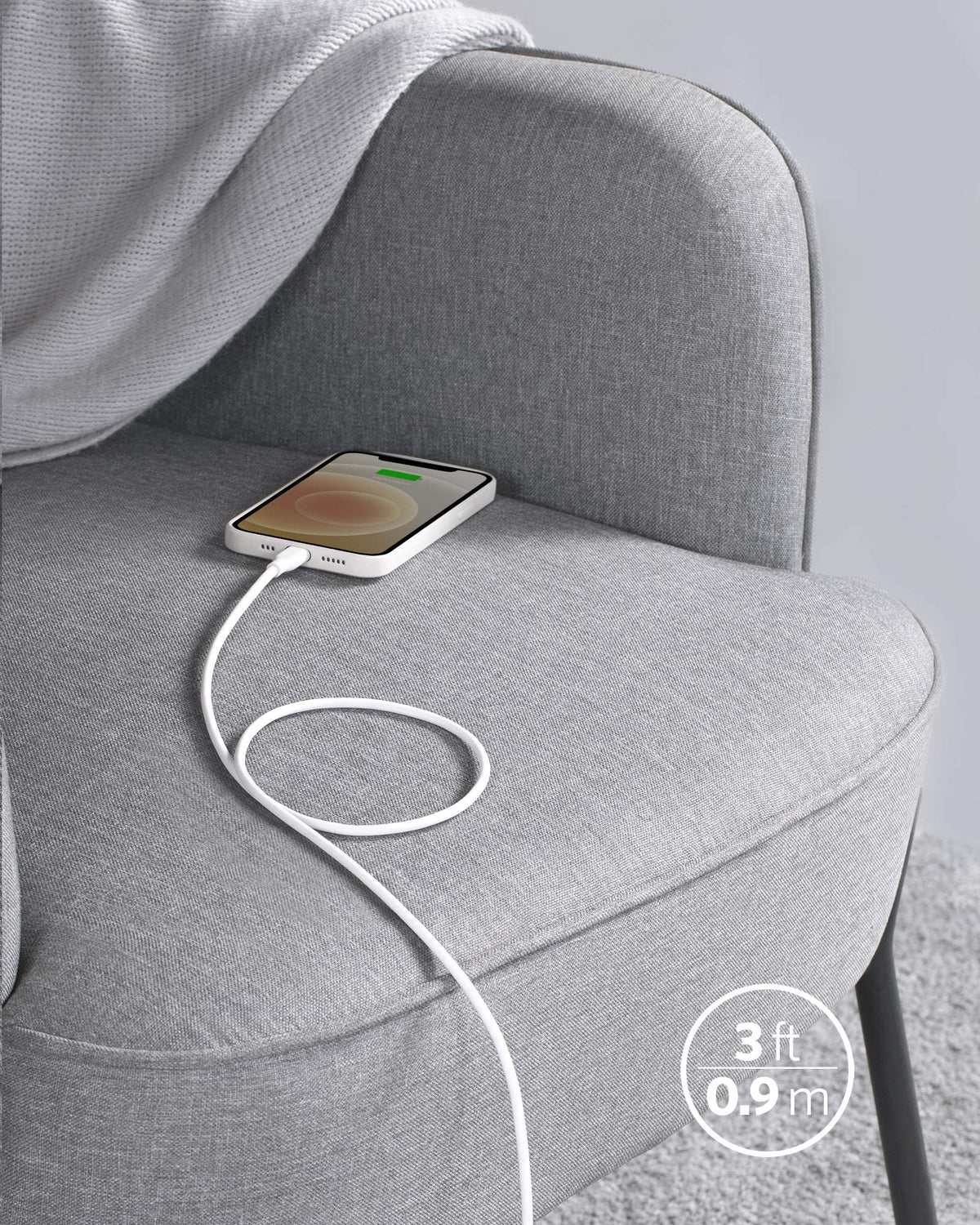 Anker <b>641</b> USB-C to Lightning Cable (Flow, Silicone) - The Coin Has A Say