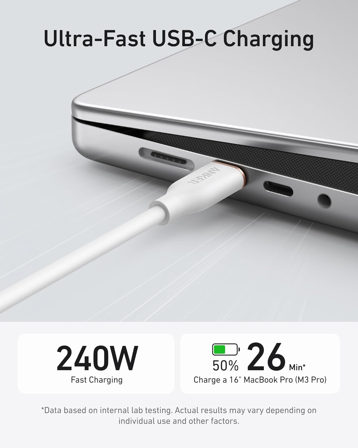 Anker <b>643</b> USB-C to USB-C Cable (Flow, Silicone) - The Coin Has A Say