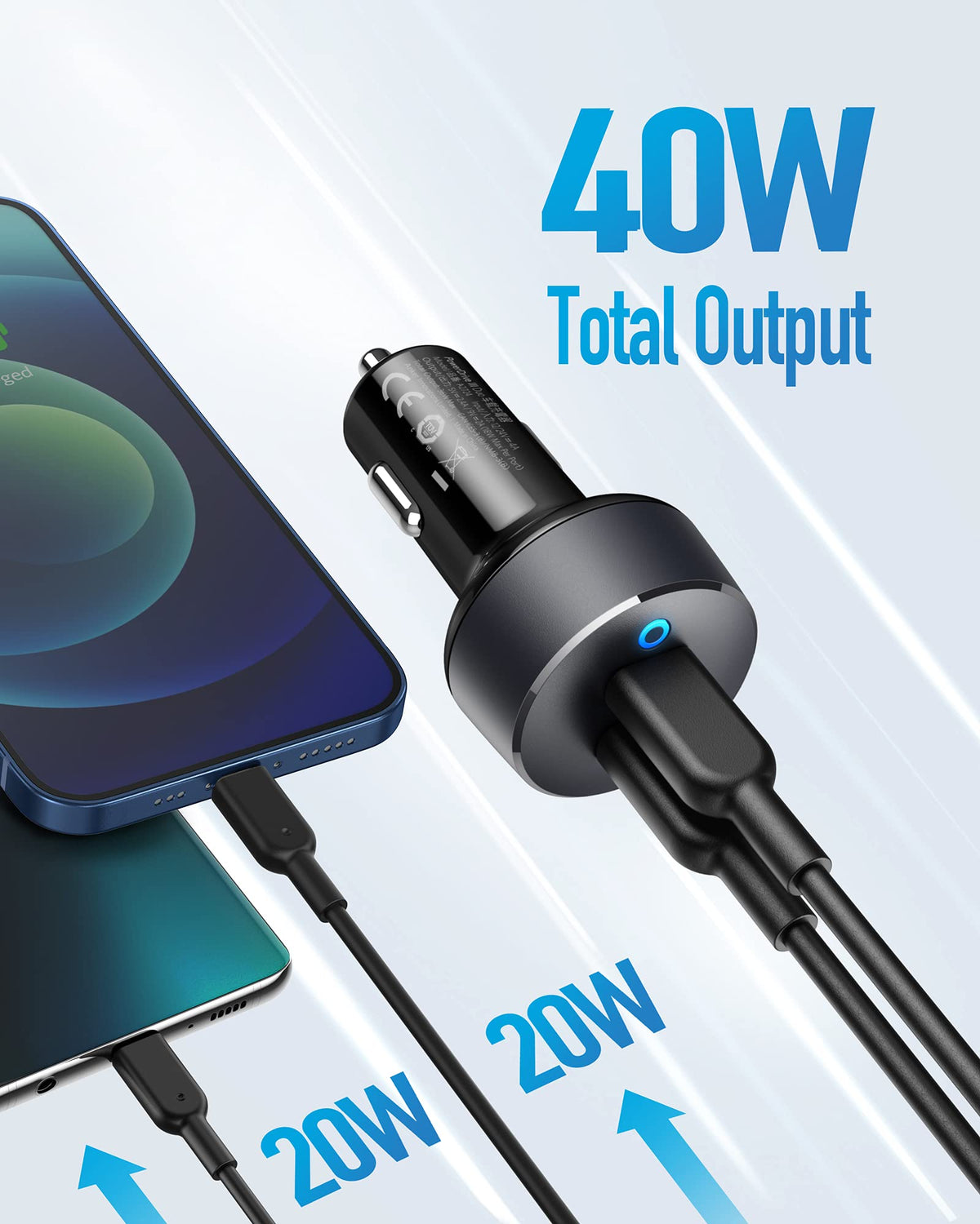 Anker <b>PowerDrive III</b> Duo USB-C Car Charger - The Coin Has A Say
