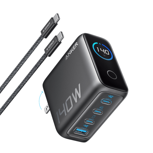 Anker Charger (140W, 4-Port, PD 3.1) with USB-C Cable - The Coin Has A Say