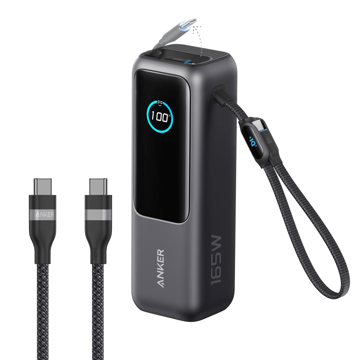 Anker Laptop Power Bank (25K, 165W, Built-In and Retractable Cables) - The Coin Has A Say