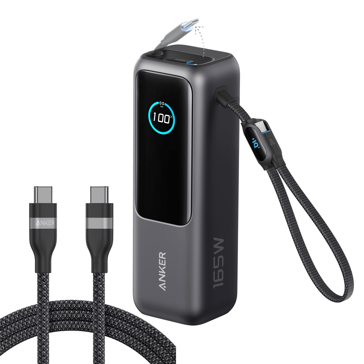 Anker Laptop Power Bank (25K, 165W, Built-In and Retractable Cables) - The Coin Has A Say