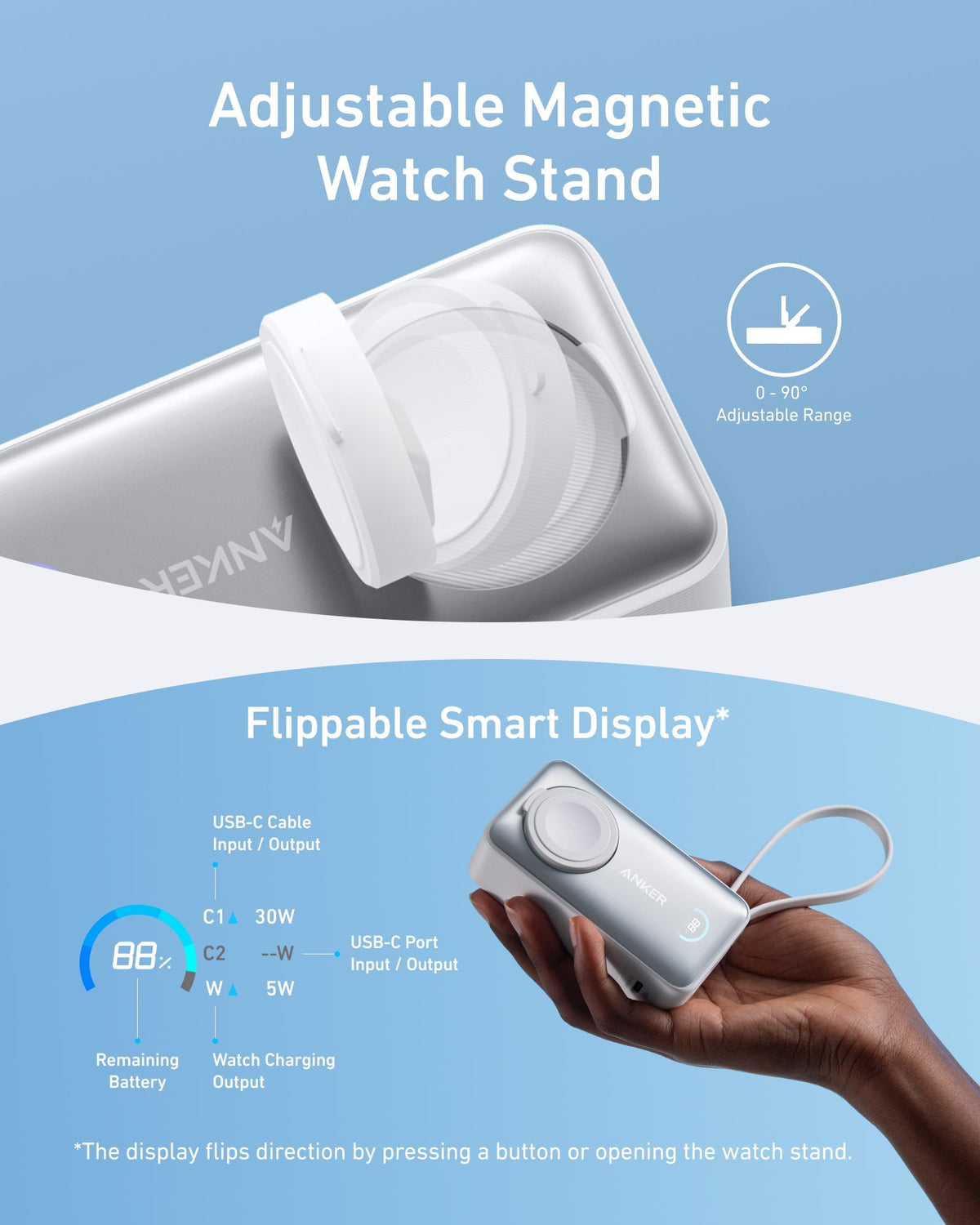 Anker MagGo Power Bank (10K, 35W, For Apple Watch) - The Coin Has A Say