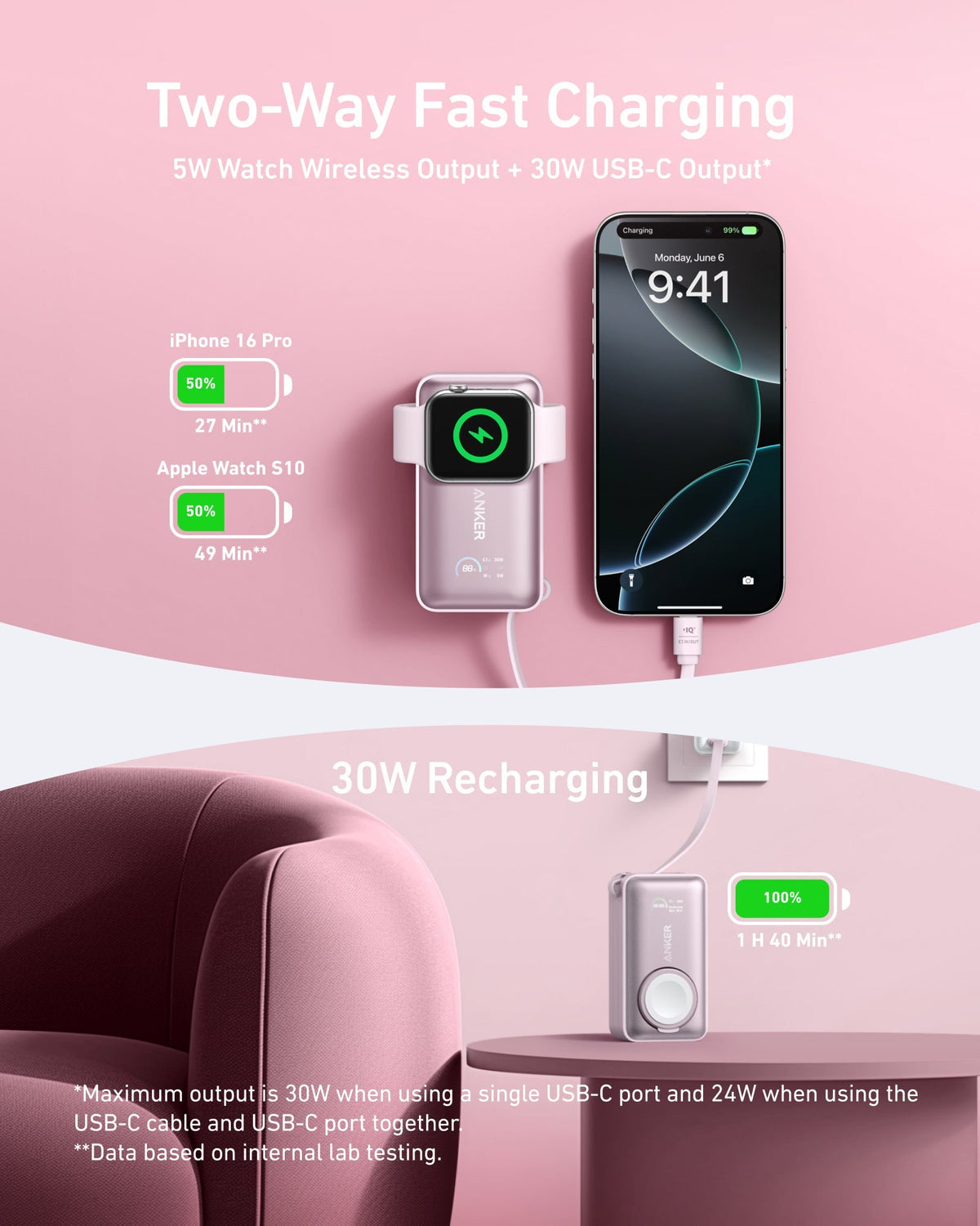 Anker MagGo Power Bank (10K, 35W, For Apple Watch) - The Coin Has A Say