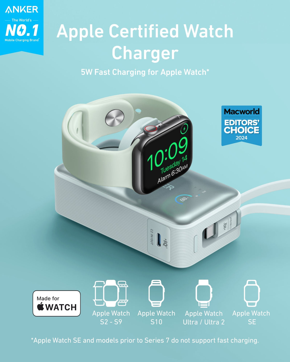 Anker MagGo Power Bank (10K, 35W, For Apple Watch) - The Coin Has A Say