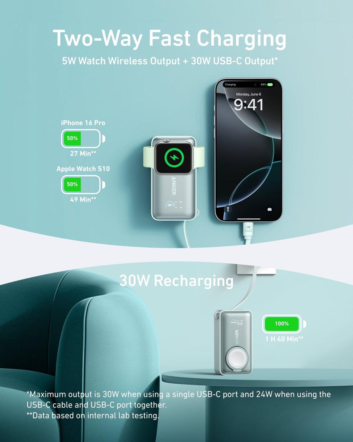Anker MagGo Power Bank (10K, 35W, For Apple Watch) - The Coin Has A Say