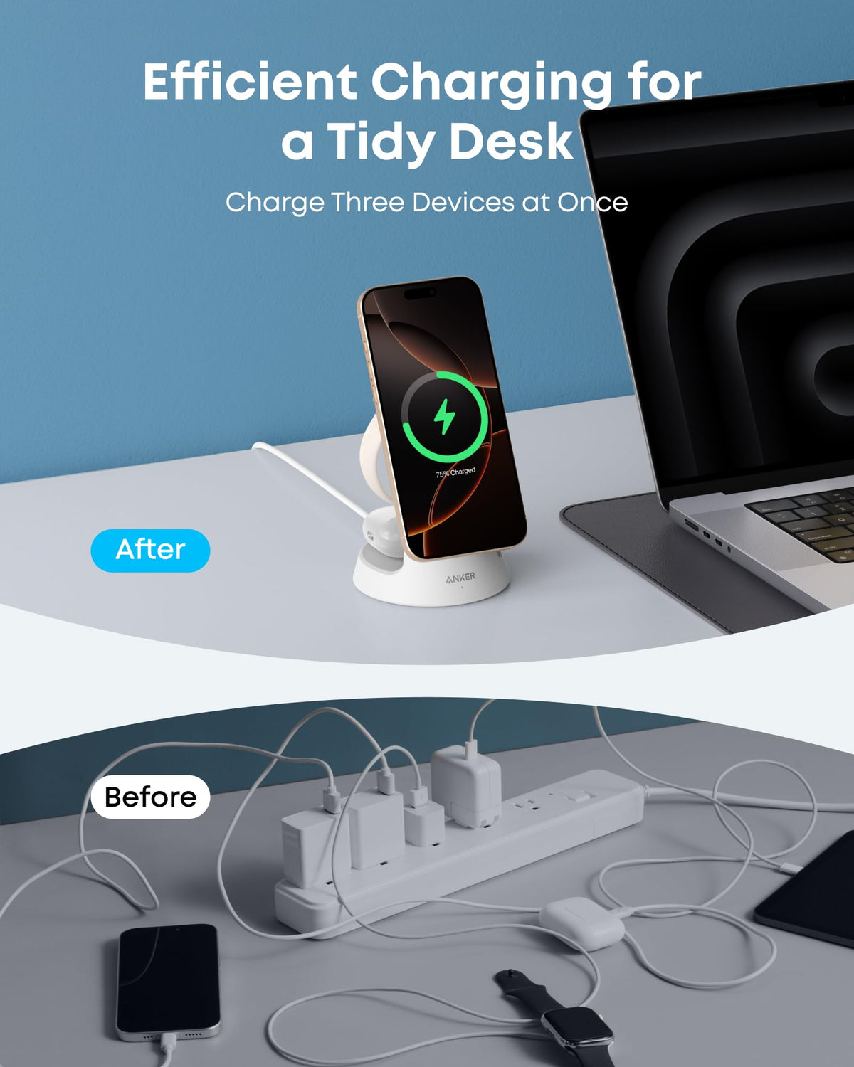 Anker MagGo Wireless Charging Station (3-in-1, Dock Stand) - The Coin Has A Say