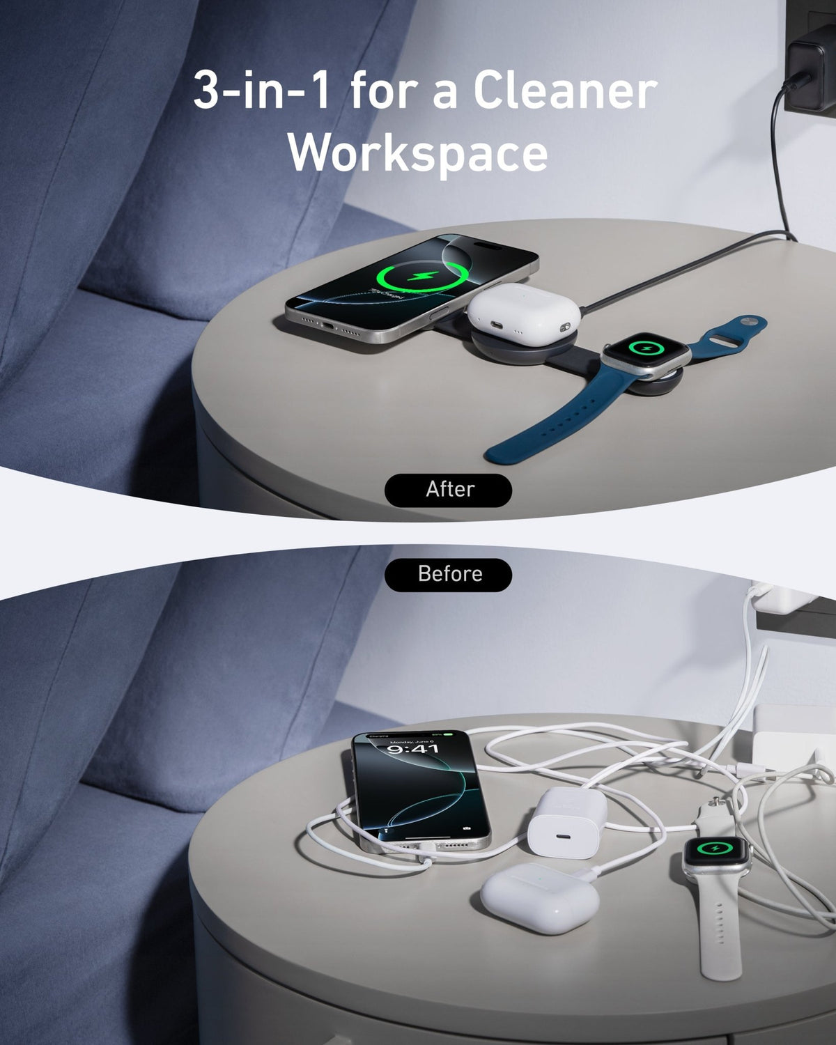 Anker MagGo Wireless Charging Station (3-in-1, Foldable Pad) - The Coin Has A Say
