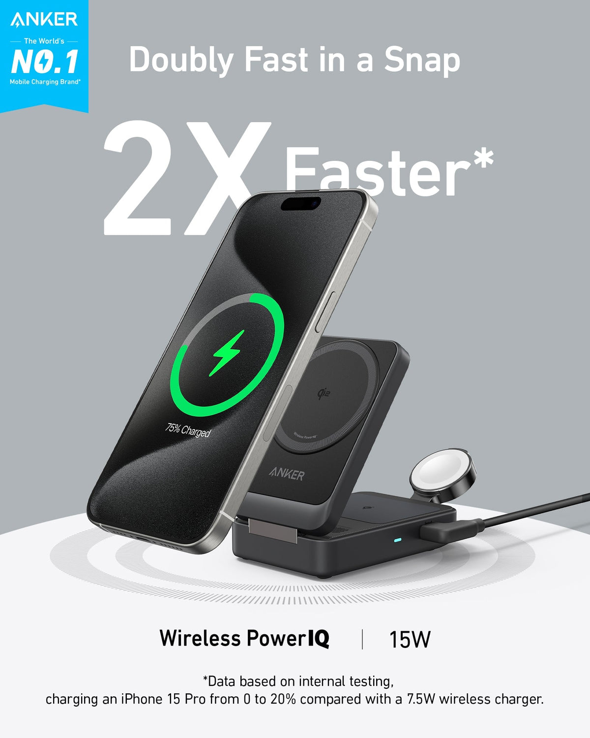 Anker MagGo Wireless Charging Station (Foldable 3-in-1) - The Coin Has A Say