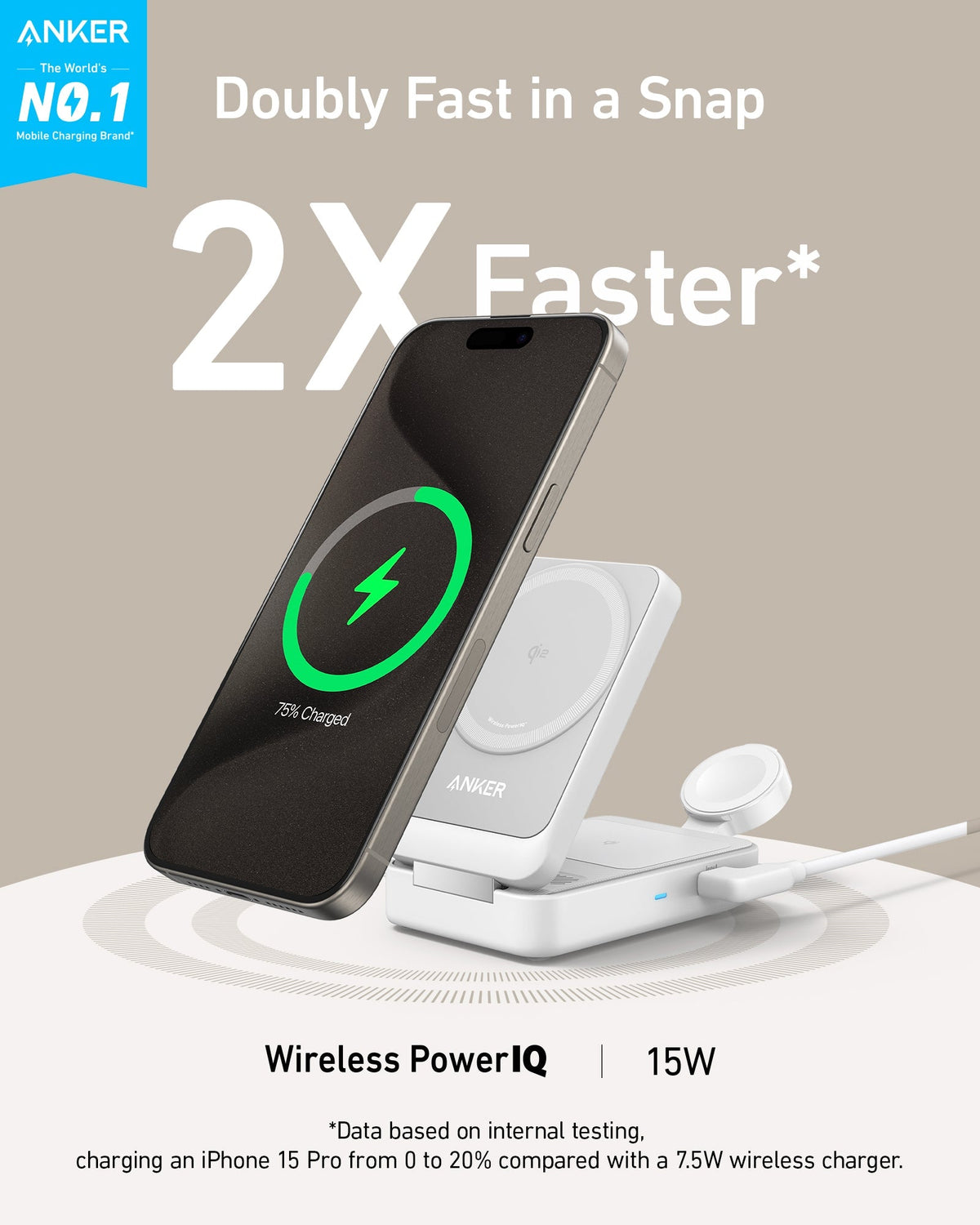 Anker MagGo Wireless Charging Station (Foldable 3-in-1) - The Coin Has A Say