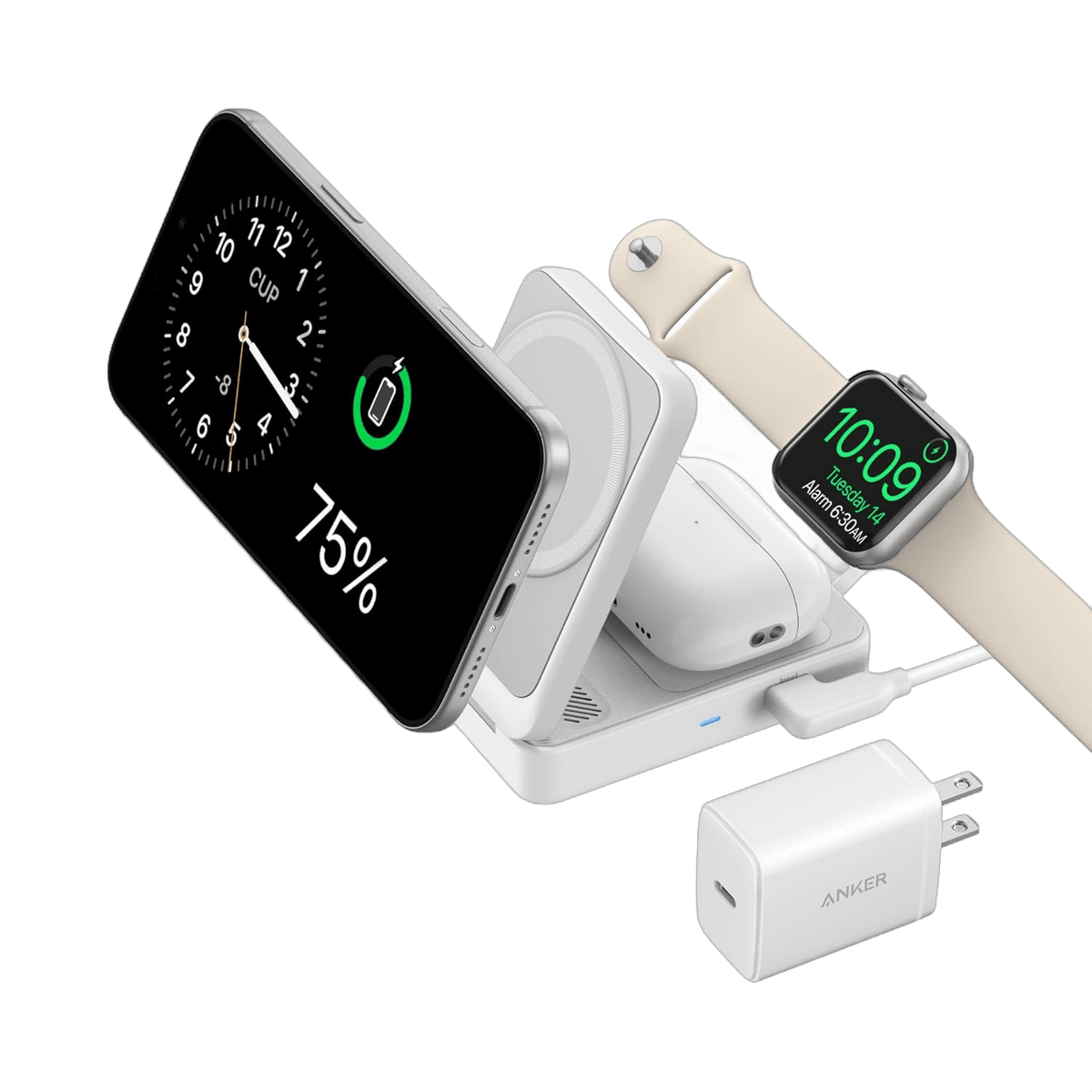Anker MagGo Wireless Charging Station (Foldable 3-in-1) - The Coin Has A Say