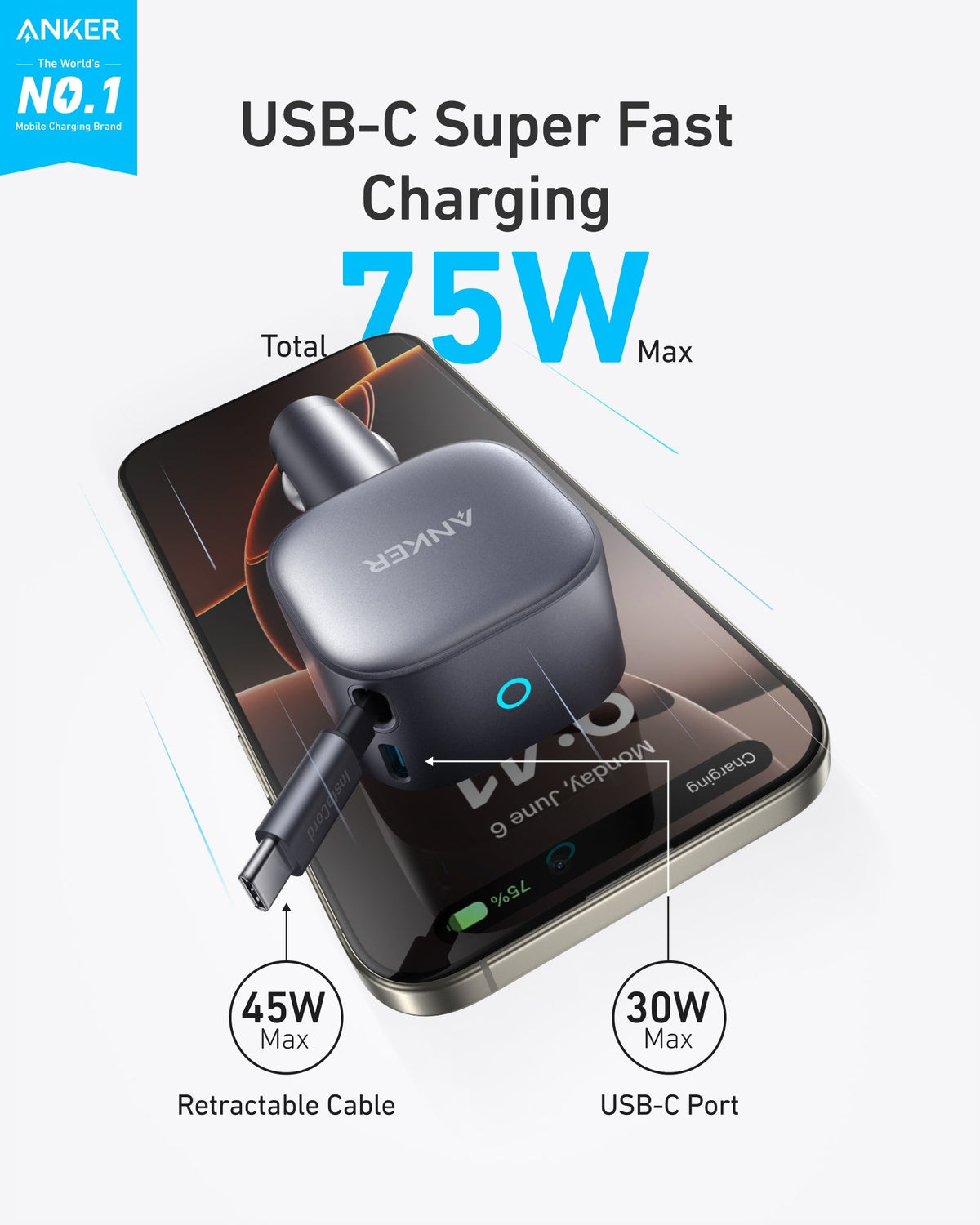 Anker Nano 75W Car Charger - The Coin Has A Say