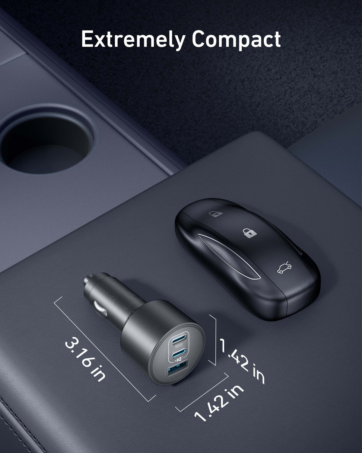 Anker Nano Car Charger (167.5W, 3 Ports) - The Coin Has A Say
