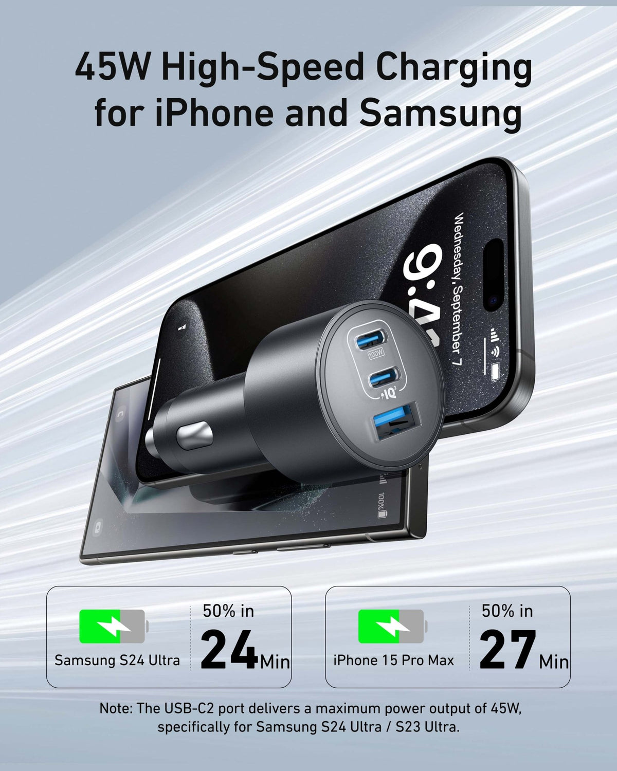 Anker Nano Car Charger (167.5W, 3 Ports) - The Coin Has A Say