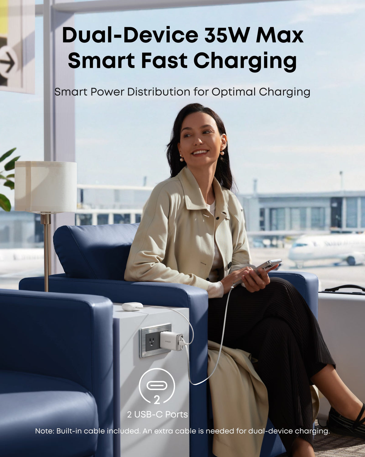 Anker Nano Charger (35W, Built-In Retractable USB-C Cable) - The Coin Has A Say