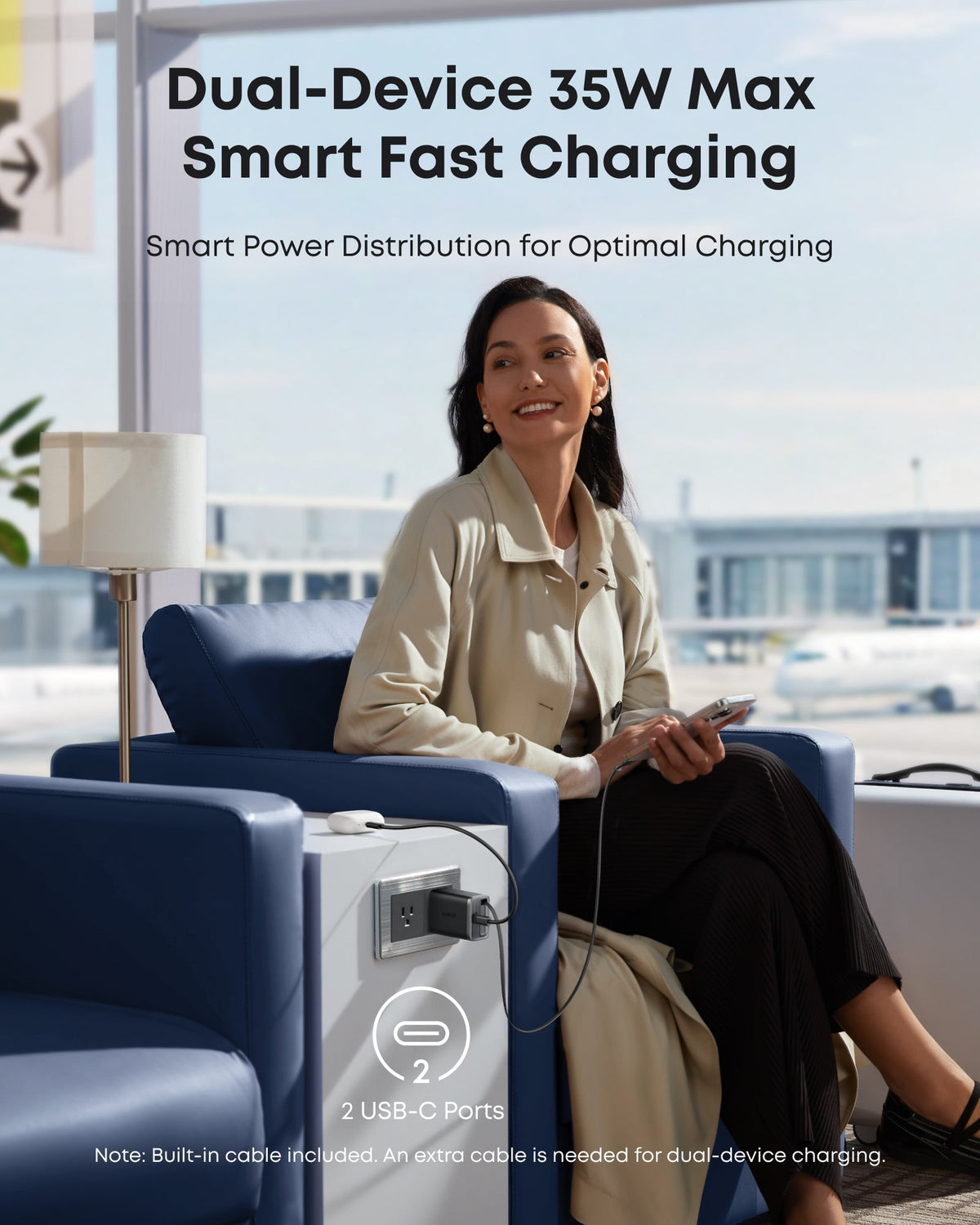 Anker Nano Charger (35W, Built-In Retractable USB-C Cable) - The Coin Has A Say