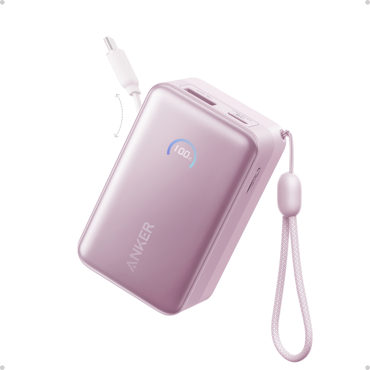Anker Nano Power Bank (10K, 45W, Built-In Retractable USB-C Cable) - The Coin Has A Say