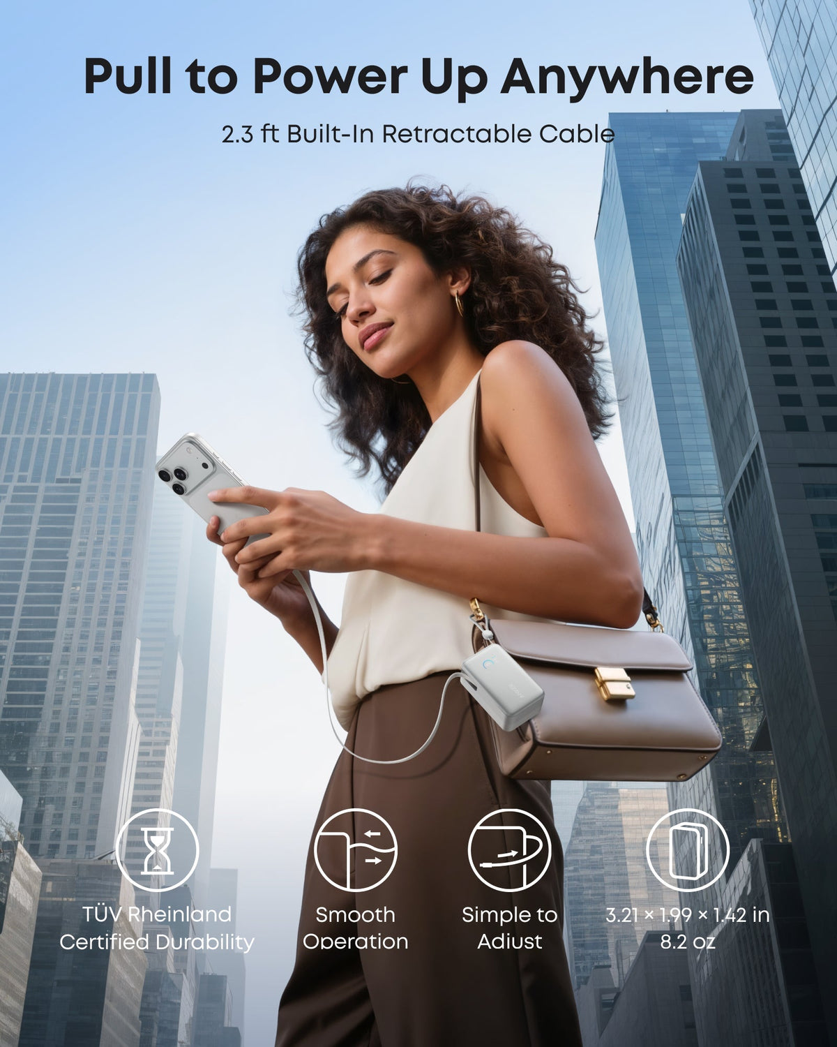 Anker Nano Power Bank (10K, 45W, Built-In Retractable USB-C Cable) - The Coin Has A Say