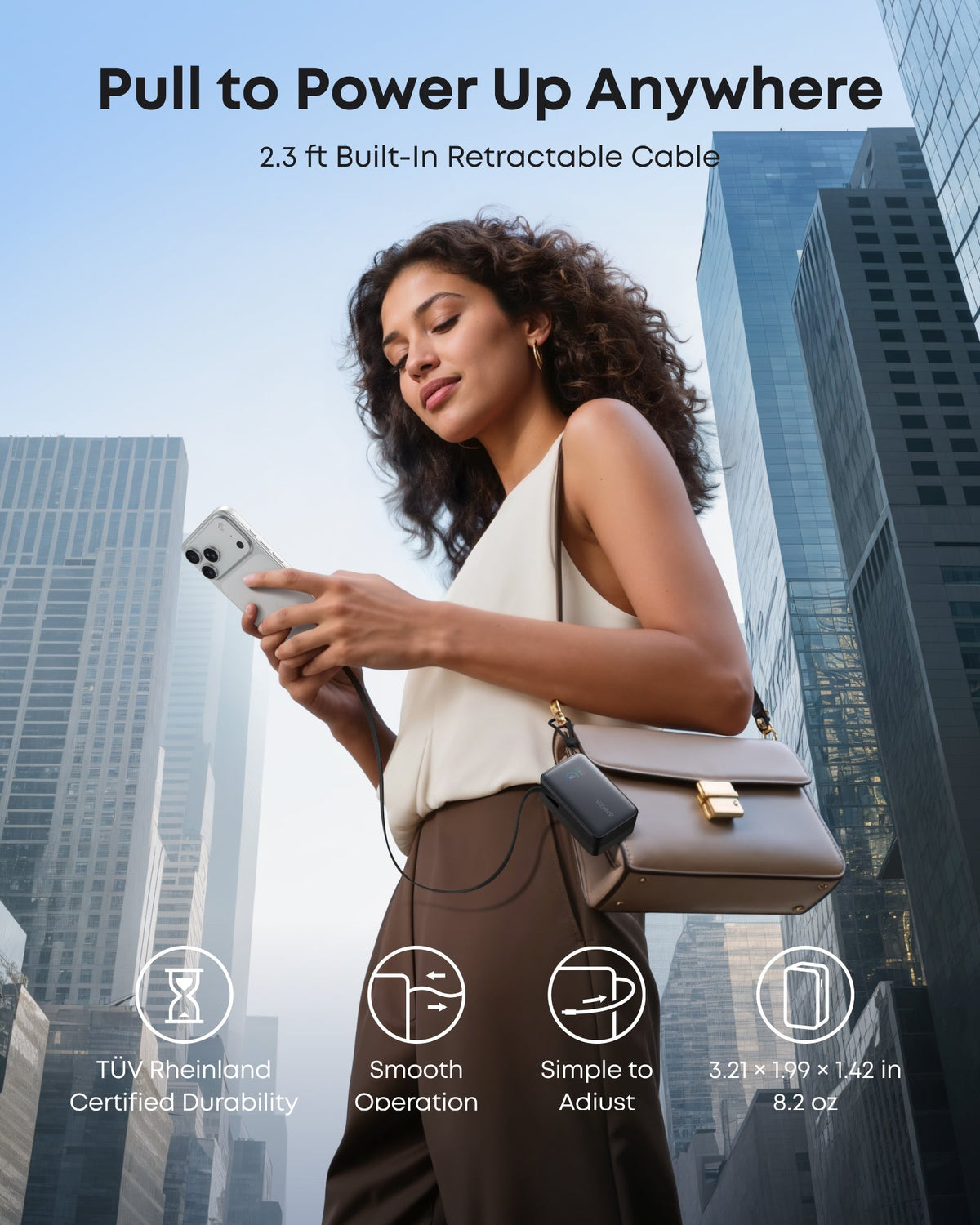 Anker Nano Power Bank (10K, 45W, Built-In Retractable USB-C Cable) - The Coin Has A Say