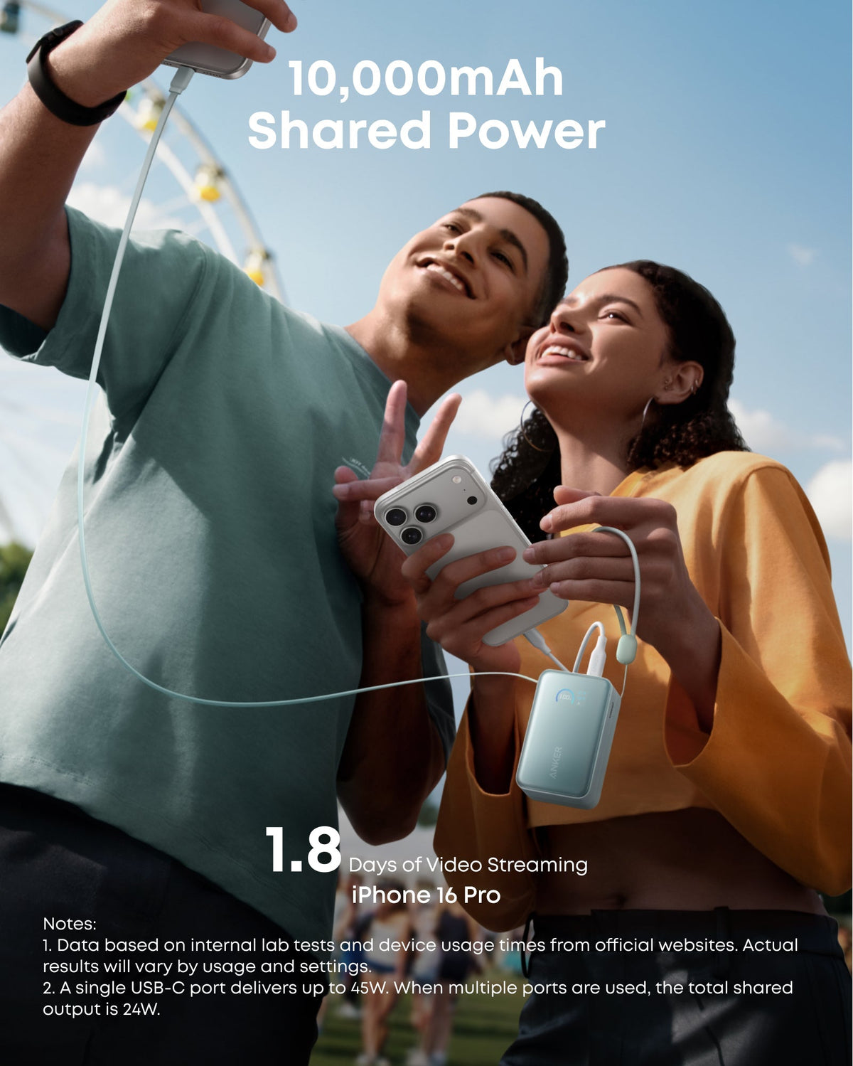 Anker Nano Power Bank (10K, 45W, Built-In Retractable USB-C Cable) - The Coin Has A Say