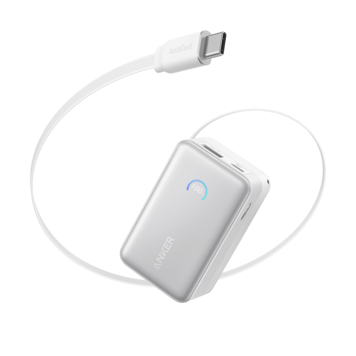 Anker Nano Power Bank (10K, 45W, Built-In Retractable USB-C Cable) - The Coin Has A Say