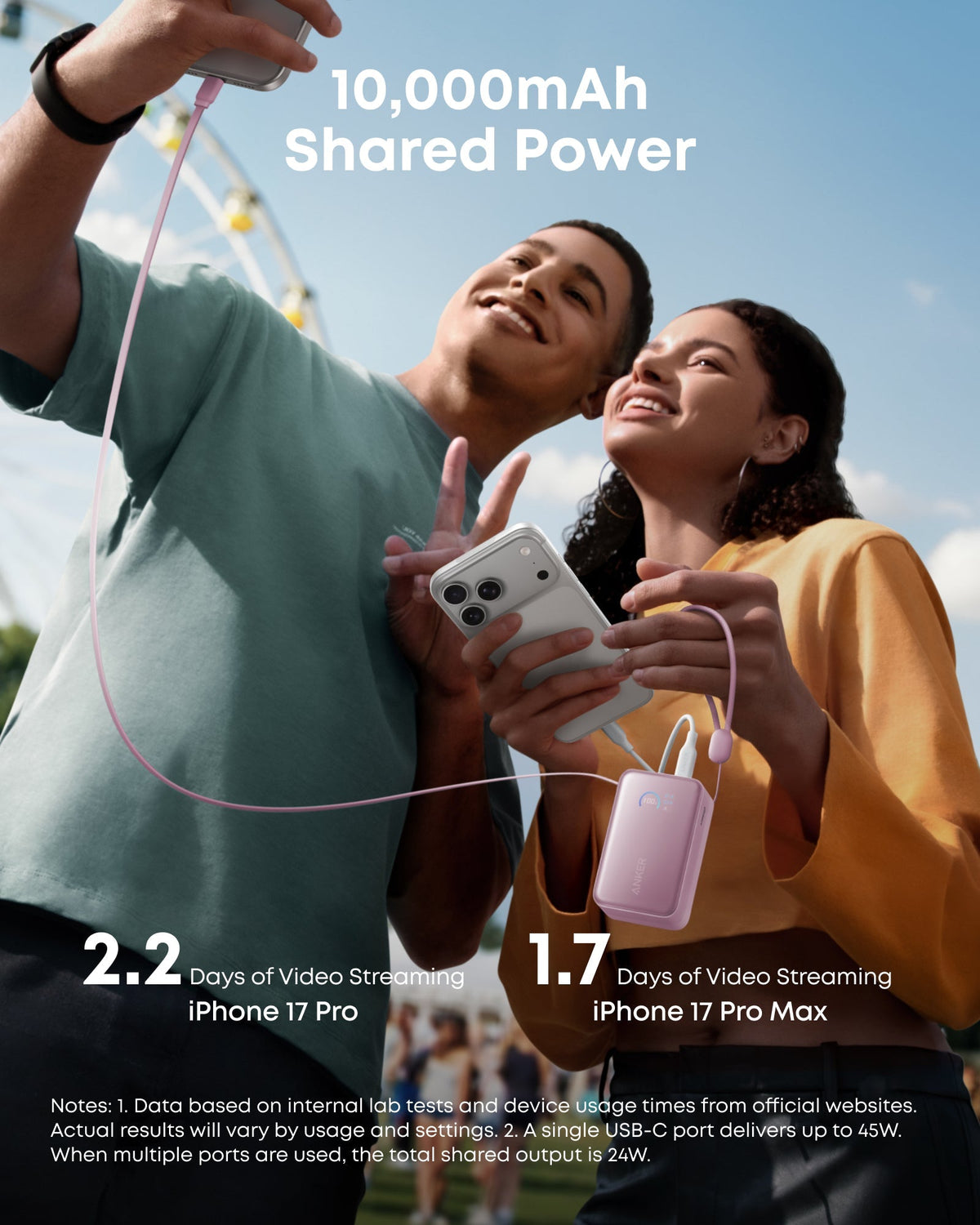Anker Nano Power Bank (10K, 45W, Built-In Retractable USB-C Cable) - The Coin Has A Say