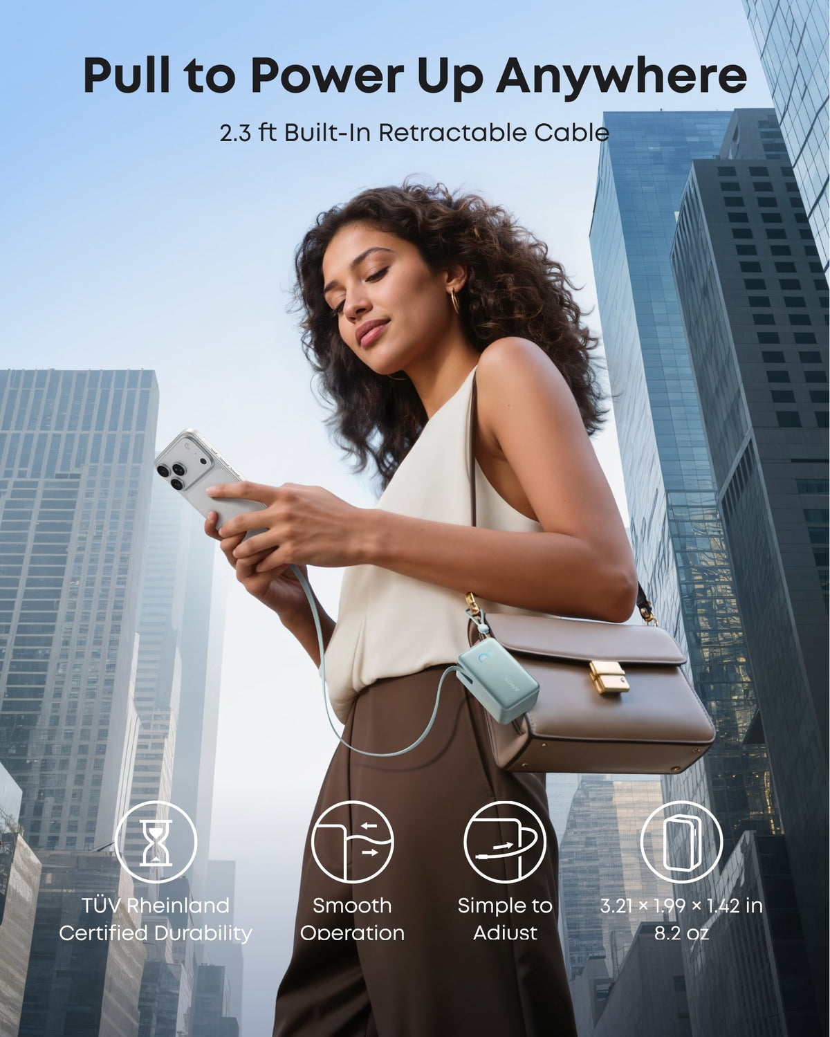 Anker Nano Power Bank (10K, 45W, Built-In Retractable USB-C Cable) - The Coin Has A Say