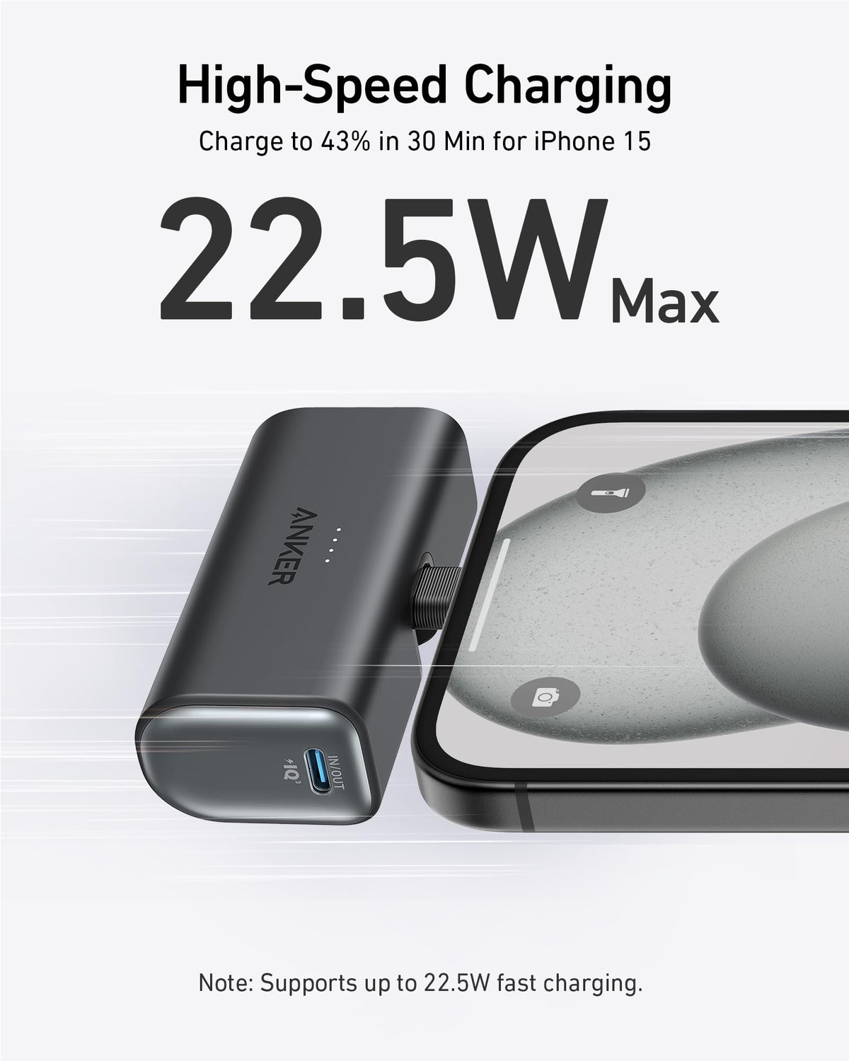 Anker Nano Power Bank (22.5W, Built-In USB-C Connector) - The Coin Has A Say