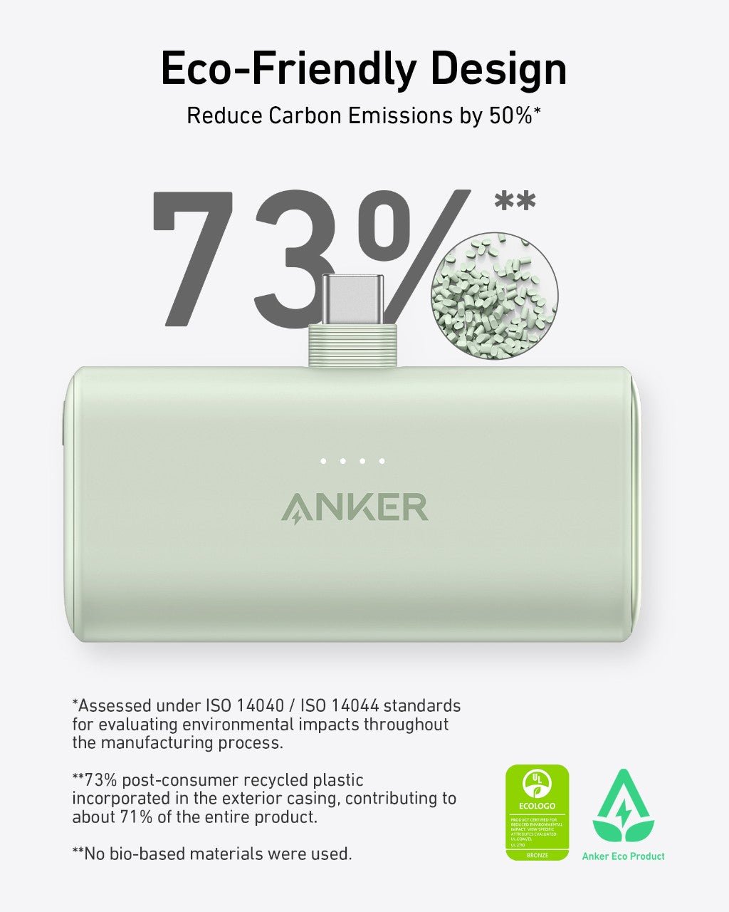 Anker Nano Power Bank (22.5W, Built-In USB-C Connector) - The Coin Has A Say