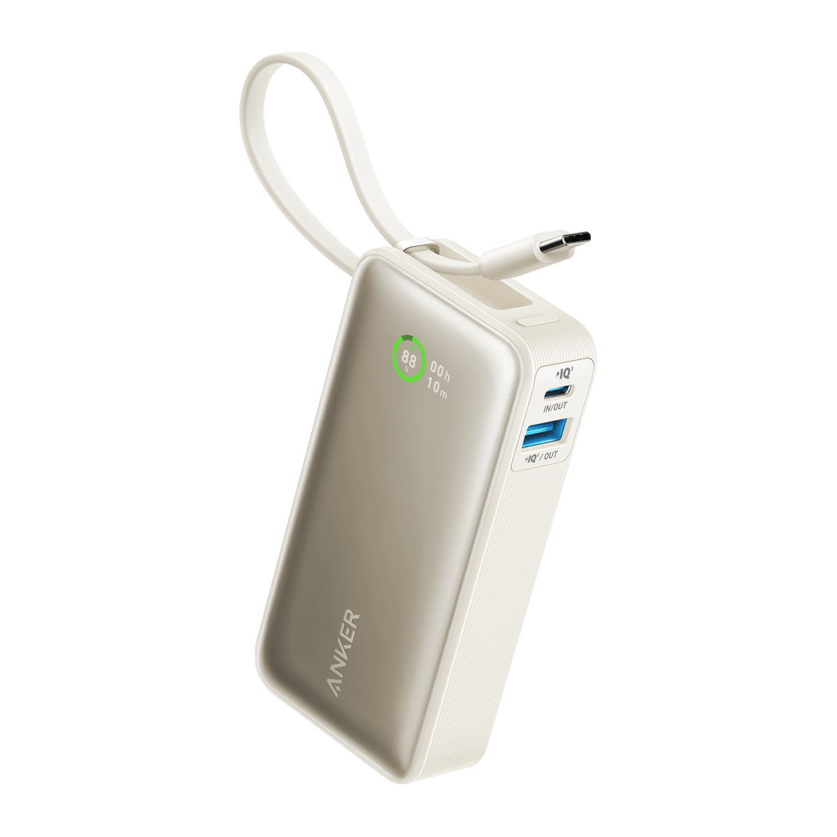 Anker Nano Power Bank (30W, Built-In USB-C Cable) - The Coin Has A Say