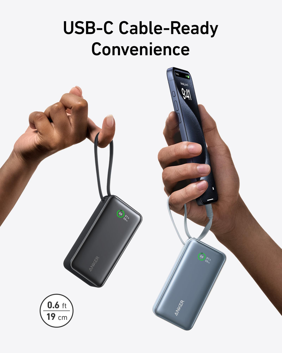 Anker Nano Power Bank (30W, Built-In USB-C Cable) - The Coin Has A Say