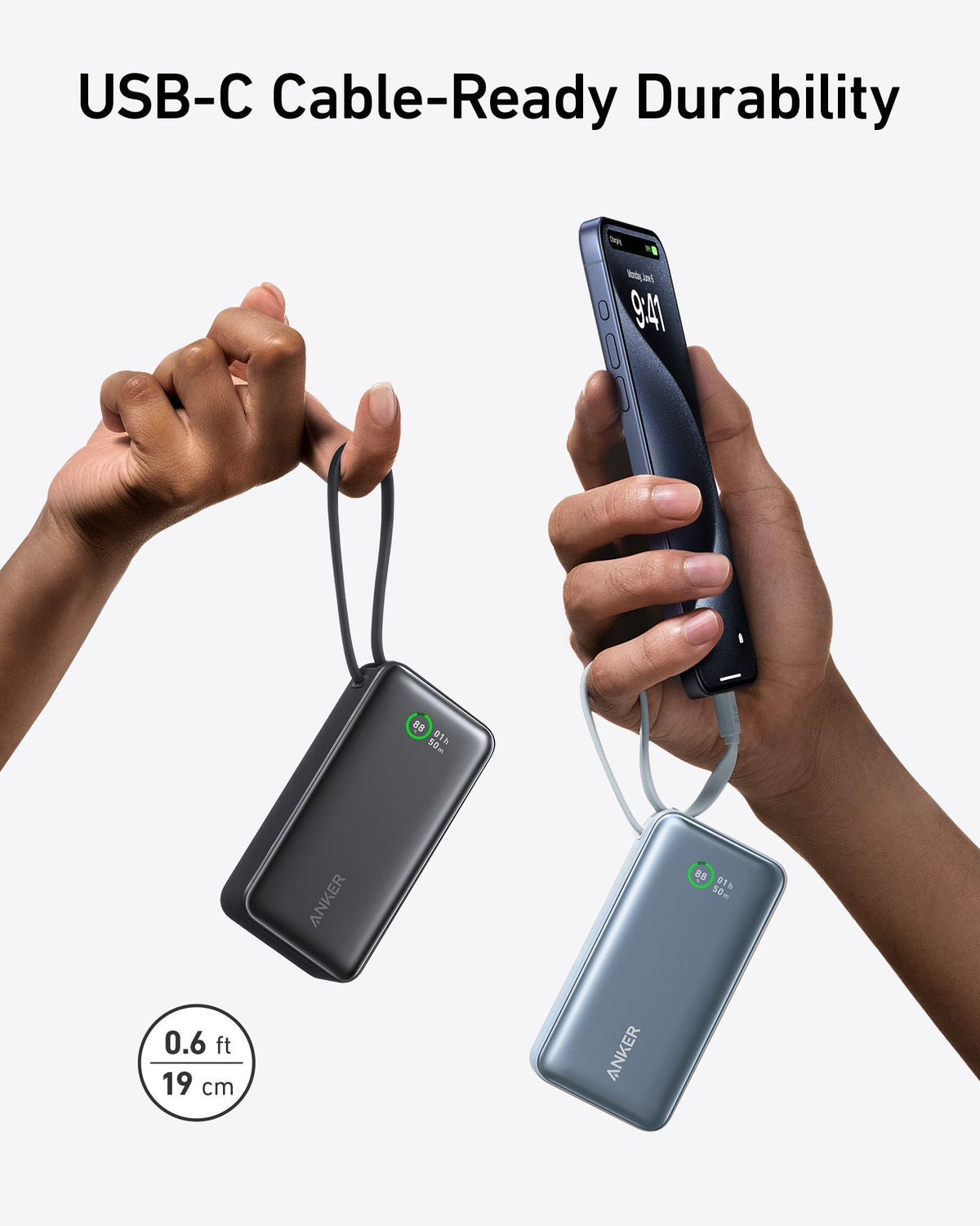 Anker Nano Power Bank (30W, Built-In USB-C Cable) - The Coin Has A Say