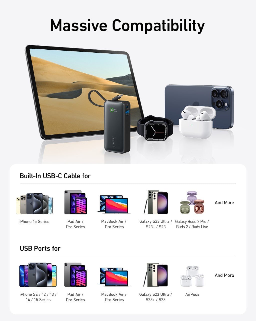 Anker Nano Power Bank (30W, Built-In USB-C Cable) - The Coin Has A Say