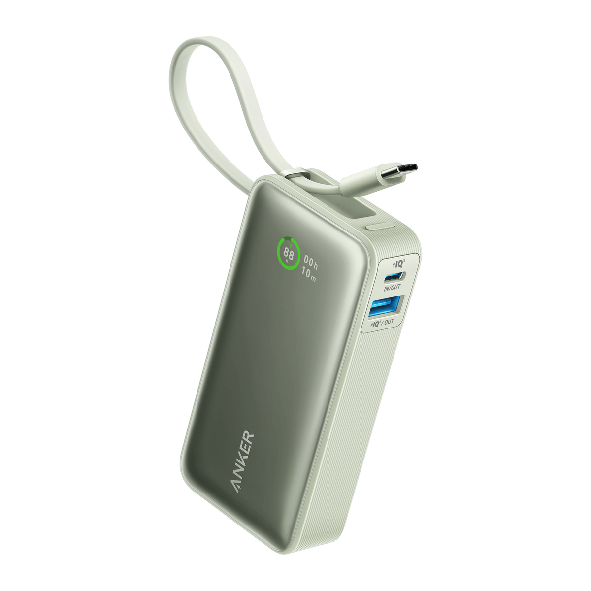 Anker Nano Power Bank (30W, Built-In USB-C Cable) - The Coin Has A Say