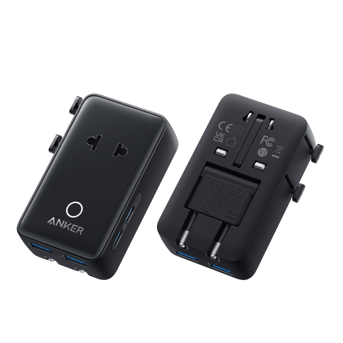 Anker Nano Travel Adapter (5-in-1, 20W, 1-Pack) - The Coin Has A Say