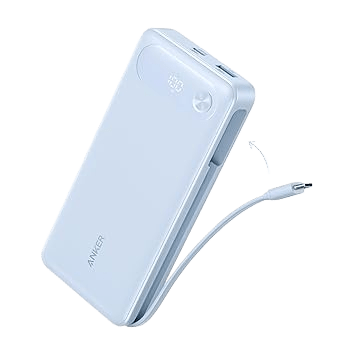 Anker Power Bank (20K, 87W, Built-In USB-C Cable) - The Coin Has A Say