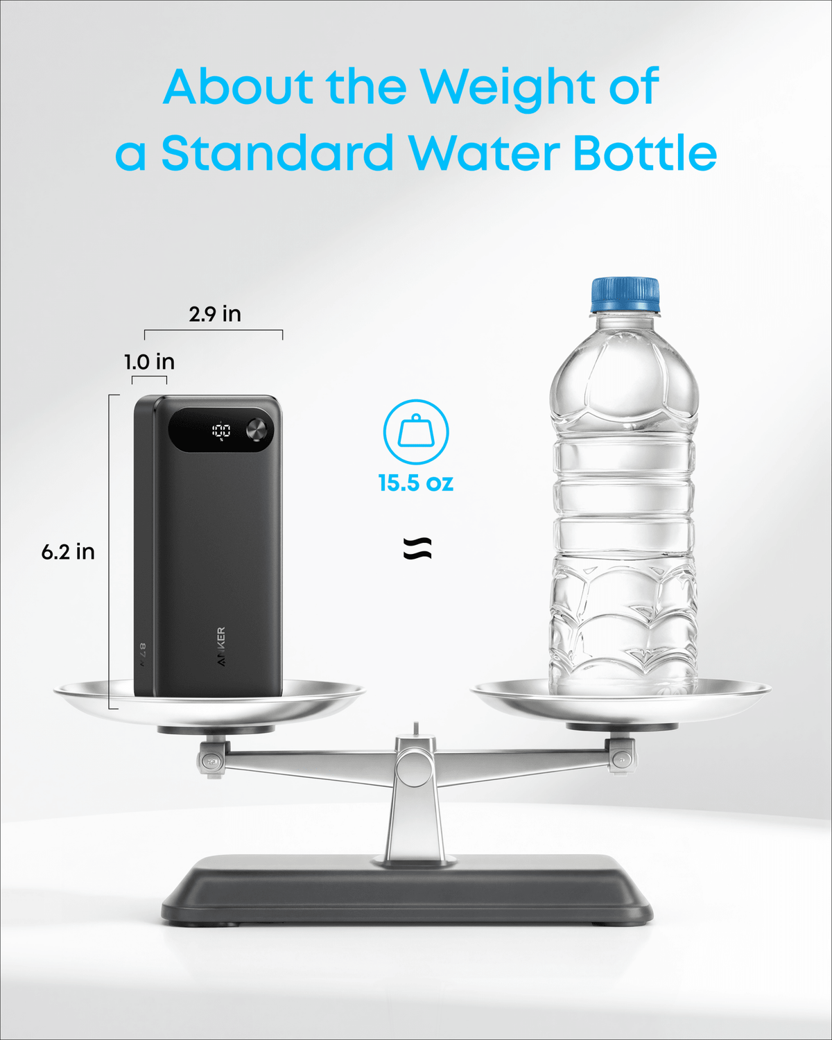 Anker Power Bank (20K, 87W, Built-In USB-C Cable) - The Coin Has A Say