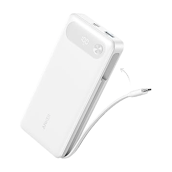 Anker Power Bank (20K, 87W, Built-In USB-C Cable) - The Coin Has A Say