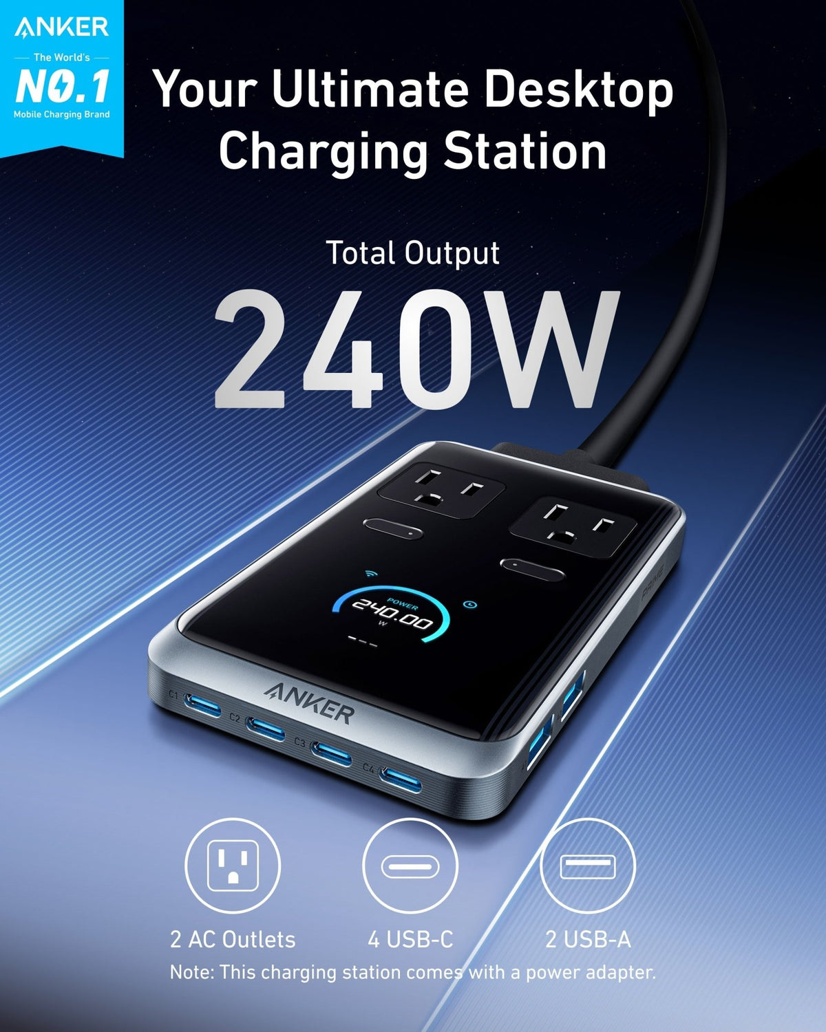 Anker Prime Charging Station (8-in-1, 240W) - The Coin Has A Say