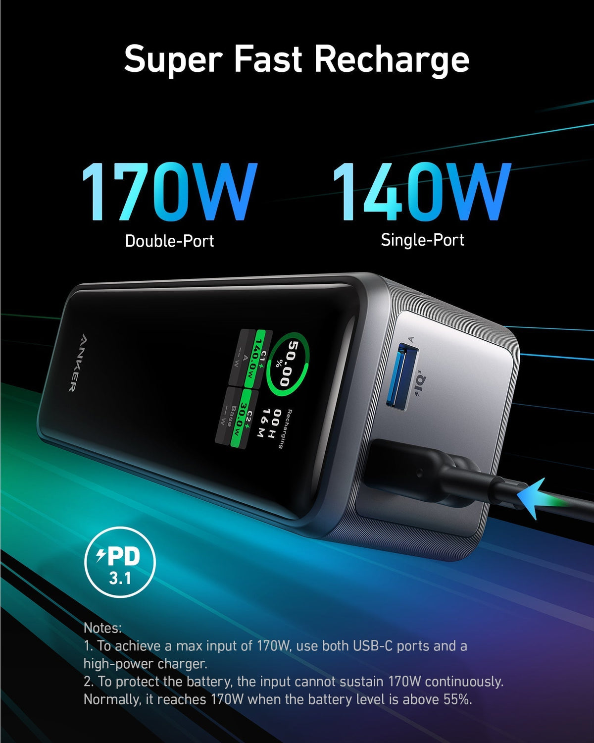 Anker Prime Power Bank (27K, 250W) - The Coin Has A Say