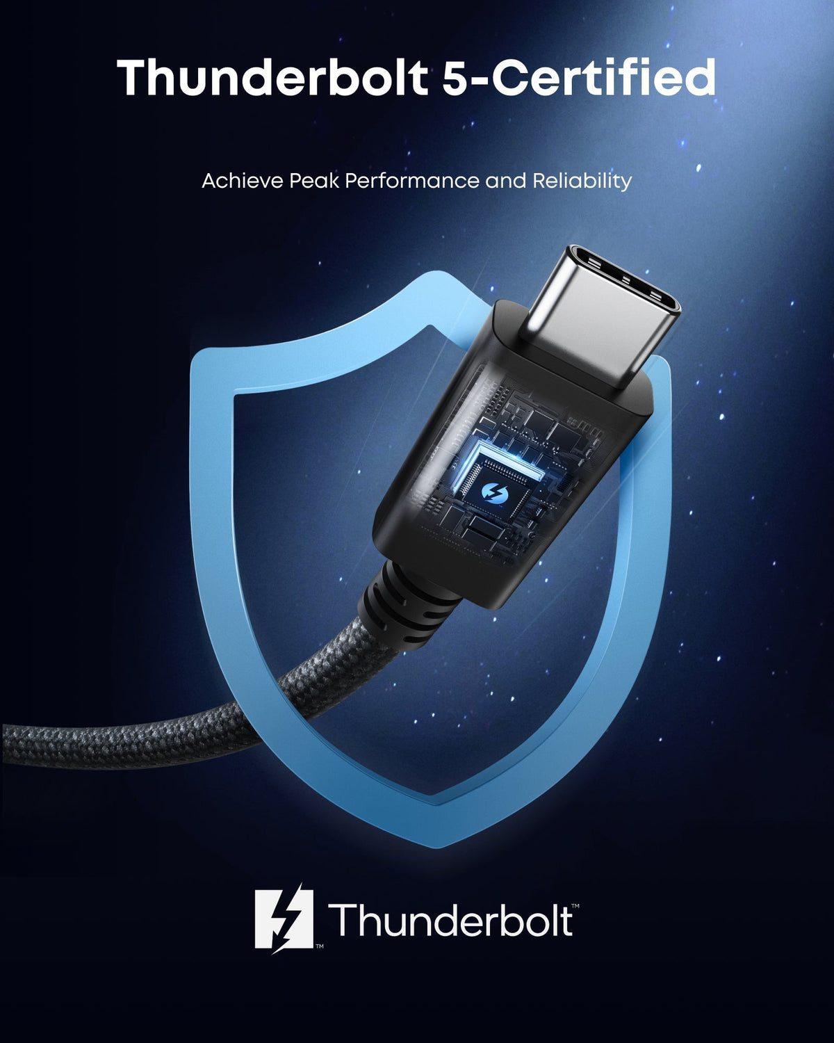 Anker Prime Thunderbolt 5 Cable (3.3 ft / 1.7 ft, 80 Gbps, 240W) - The Coin Has A Say