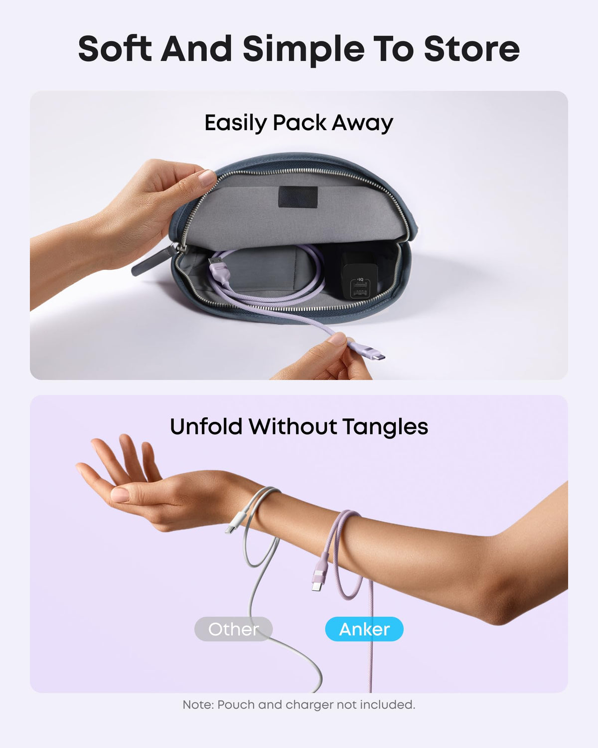 Anker USB-A to USB-C Cable (3 ft / 6 ft, Upcycled-Braided) - The Coin Has A Say