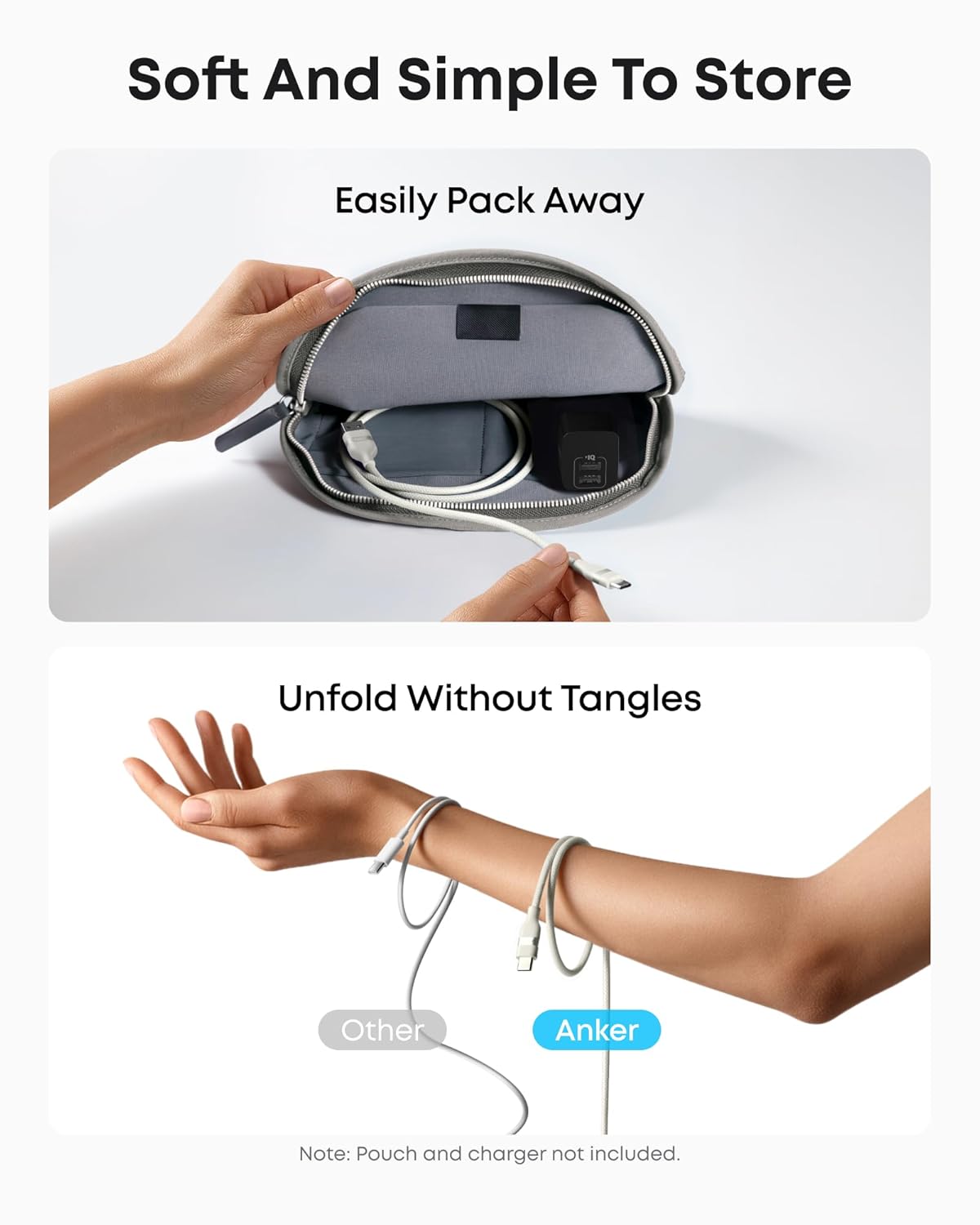 Anker USB-A to USB-C Cable (3 ft / 6 ft, Upcycled-Braided) - The Coin Has A Say