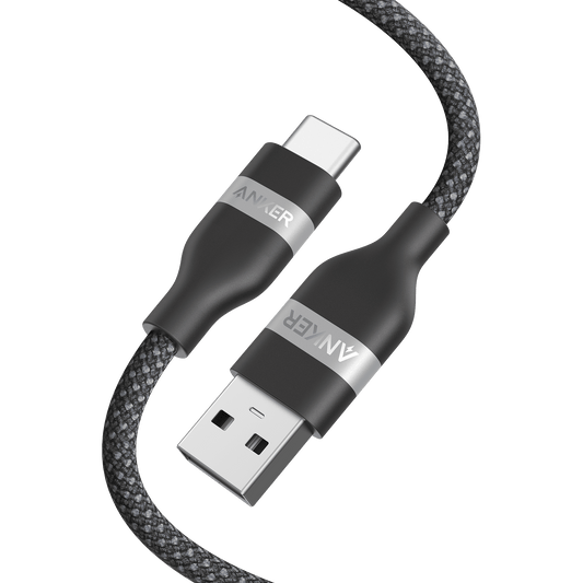 Anker USB-A to USB-C Cable (3 ft / 6 ft, Upcycled-Braided) - The Coin Has A Say