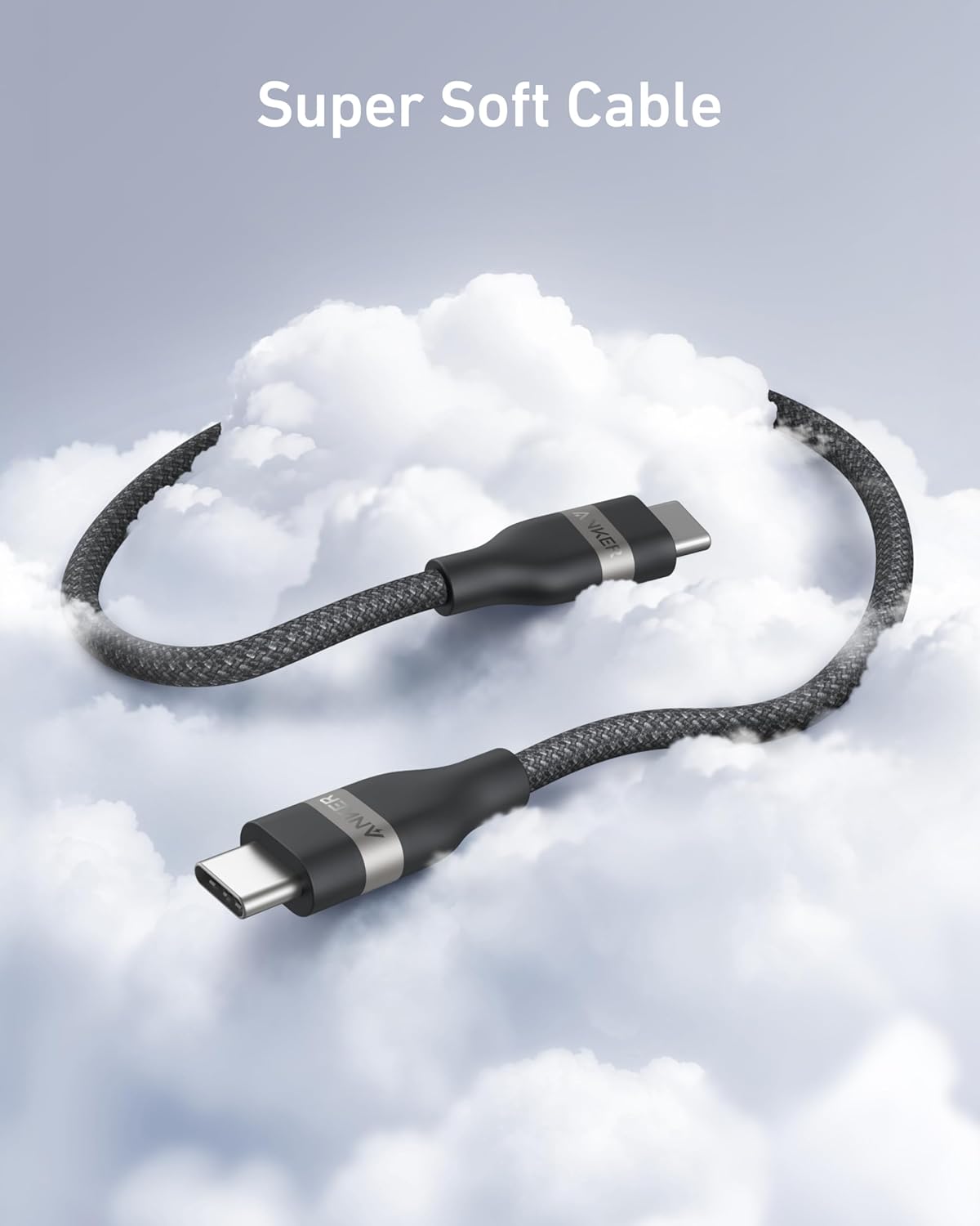 Anker USB-C to USB-C Cable (3 ft / 6 ft, 240W, Upcycled-Braided) - The Coin Has A Say