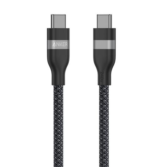 Anker USB-C to USB-C Cable (3 ft / 6 ft, 240W, Upcycled-Braided) - The Coin Has A Say