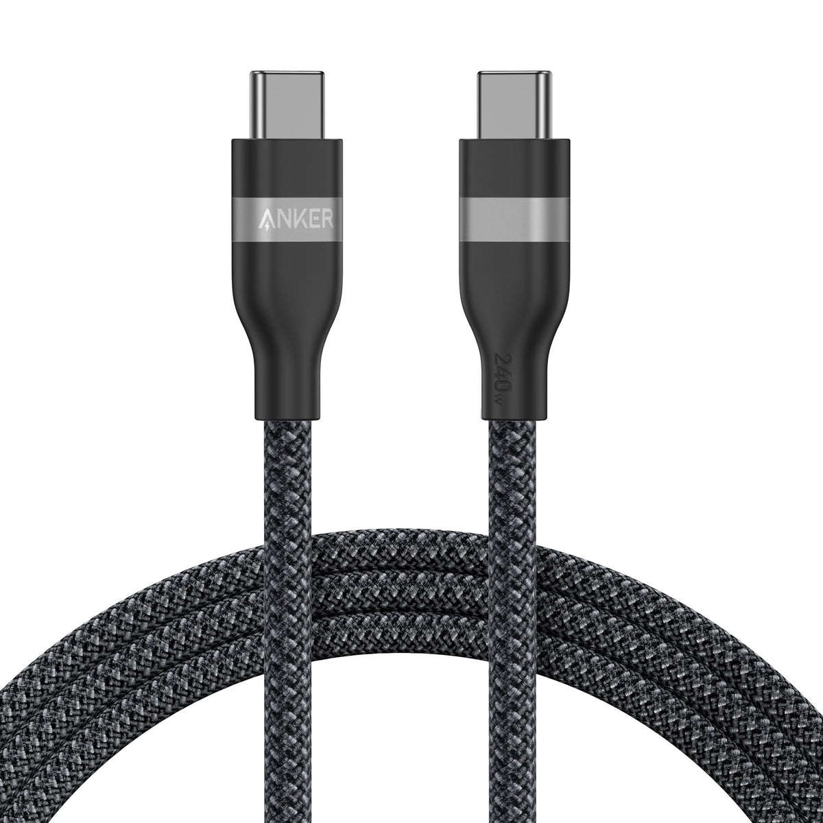 Anker USB-C to USB-C Cable (3 ft / 6 ft, 240W, Upcycled-Braided) - The Coin Has A Say