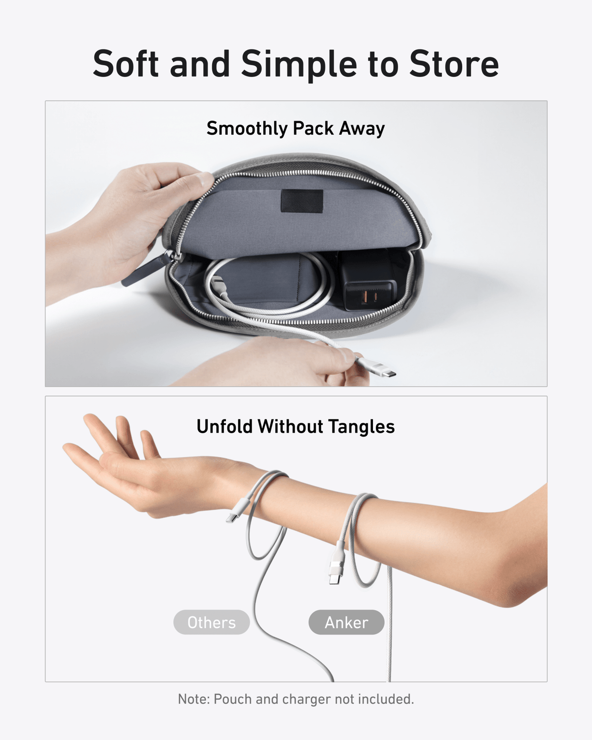 Anker USB-C to USB-C Cable (3 ft / 6 ft, 240W, Upcycled-Braided) - The Coin Has A Say