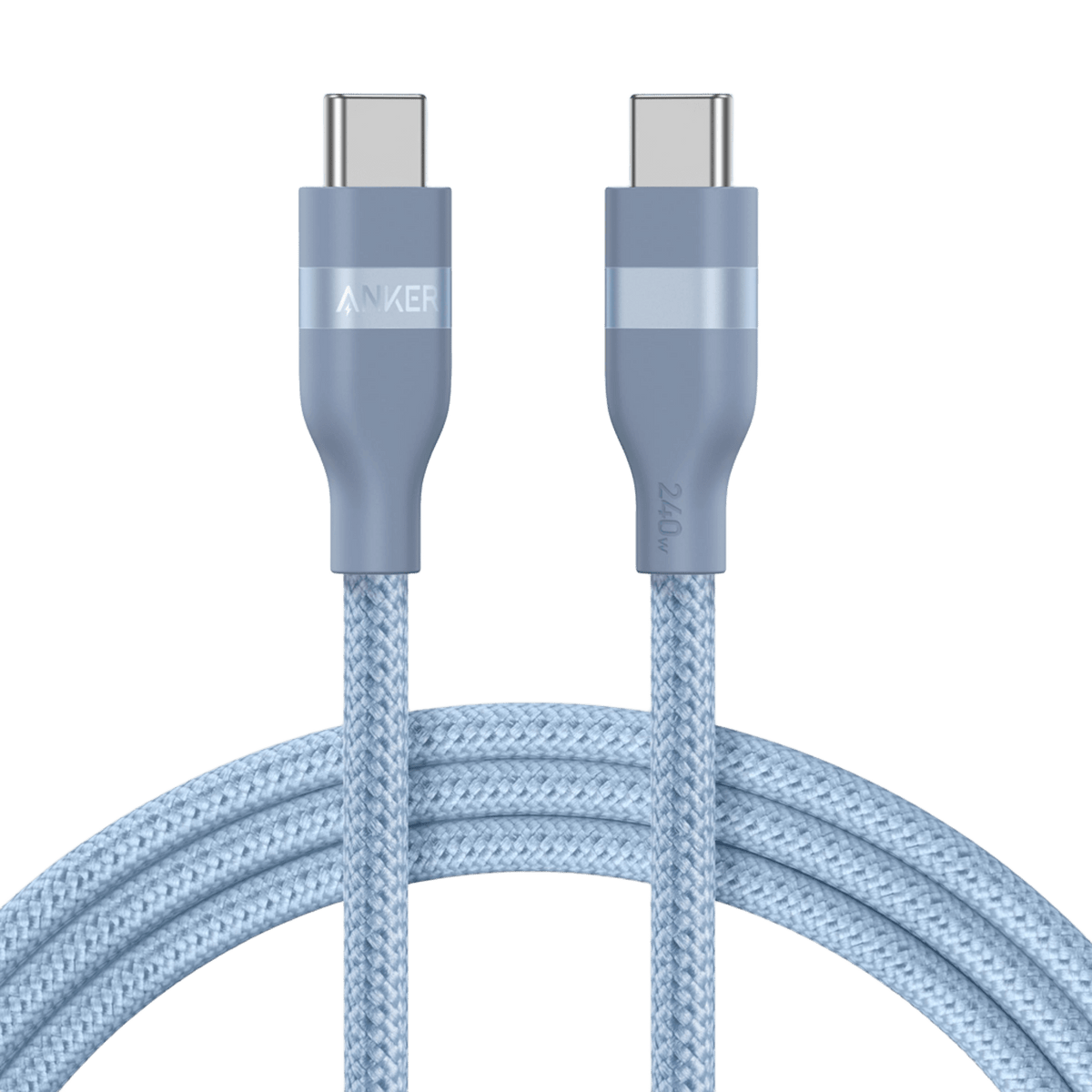 Anker USB-C to USB-C Cable (3 ft / 6 ft, 240W, Upcycled-Braided) - The Coin Has A Say